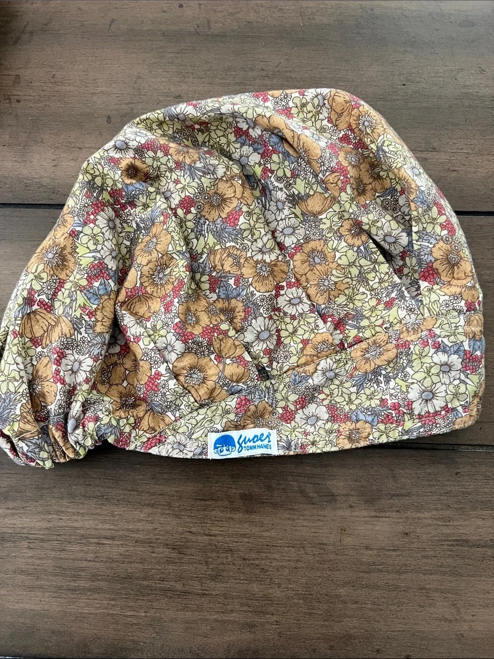 Floral Cotton Tie-Back Scrub Caps - Assorted Colors